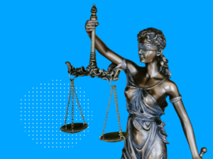 Statuette représentant la justice et le concept de droit